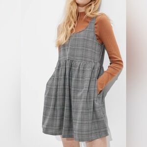 AE Plaid Babydoll Mini Dress